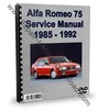 Thumbnail Alfa Romeo 75 Service Repair Manual Workshop Download
