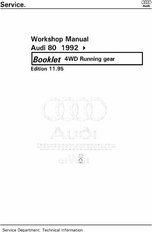 Product picture Aludi 80 Service Repair Manual Workshop Download